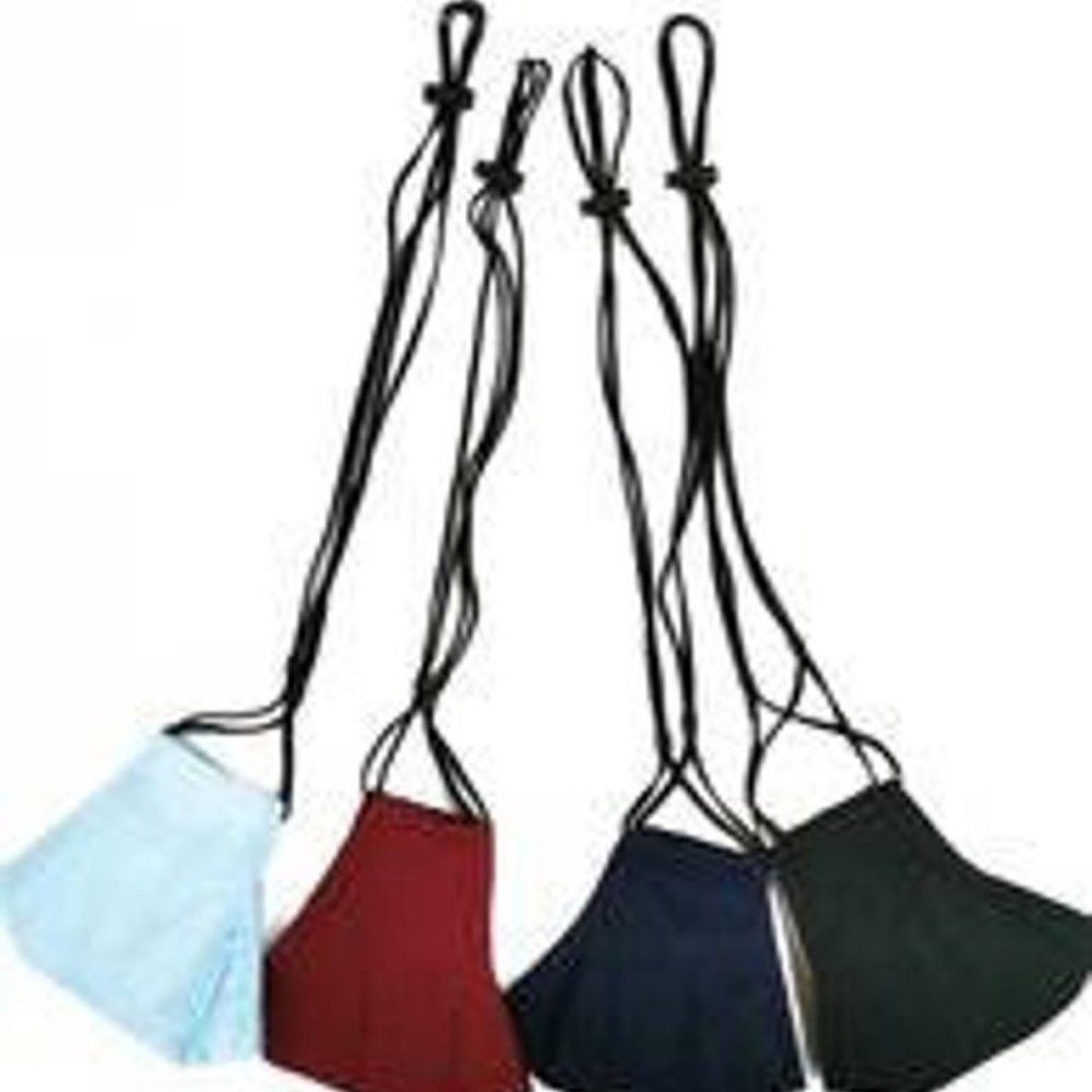 BABY BLUE Face mask with lanyard - unisex